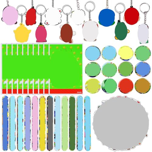 96 Stück Party Gastgeschenke Kinder, Kindergeburtstag Party Mitgebsel Set mit Ansteckbutton Schlüsselanhänger Schnapparmbänder Geschenktüten Aufkleber Give Aways Partygeschenk für Jungen Mädchen