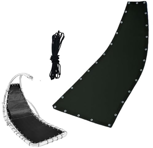 Tessuto di ricambio per dondolo sospeso progettato per una facile installazione e un comfort tessuto, resistente alle intemperie, per amaca da giardino e terrazza(64 x 197 x 23 cm)