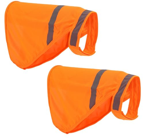 2pz Gilet Riflettente per Cani, Taglia Grande Gilet di Sicurezza Cani Arancione Brillante ad Alta Visibilità Adatti per Addestramento All'Aperto Jogging Attività Caccia