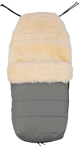 Merauno Saco de piel de cordero para cochecito de bebé, saco de abrigo para cochecito, resistente al viento y al agua, termorregulador, cremallera completa, 95 x 40 cm (verde jaspeado)
