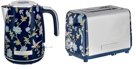 Laura Ashley Toaster und Jug Wasserkocher Set von VQ (Elveden Marine, Elektrischer Wasserkocher und 2-Scheiben-Toaster)