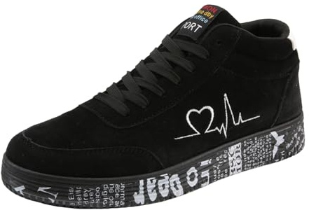 VBEDKDEB Sneakers herr sportskor löparskor kanvas skor, ventilerande utomhusskor, låg ovansida fritidsskor, traditionella skor män, Vit, 40 EU