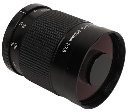 RASTKY Objectif Miroir Super Téléobjectif 500 Mm F7.5 pour Monture SLR - Idéal pour la Photographie de la Faune et la Prise de Vue Longue Distance - Léger et Compact avec Revêtement Multicouche