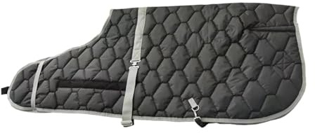 Ysyqkn Couverture pour Cheval Drap d'hiver Imperméable Vêtement Équin Respirant Tissu Oxford Épais Sangles Ajustables Doublure Adaptée Aux Soins Équins Équit, Noir 90 Cm