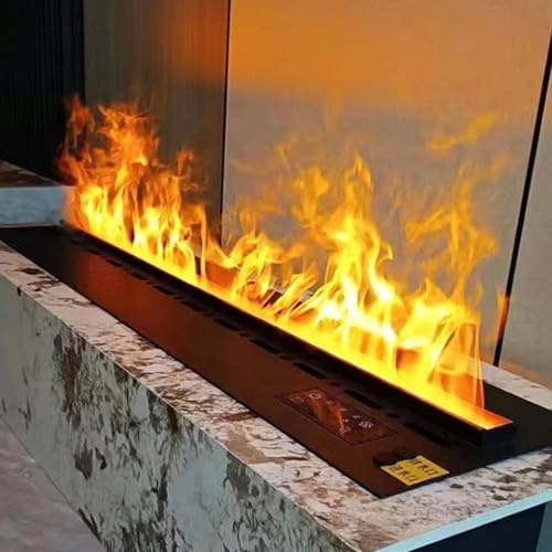 Hydravex Camino Elettrico, 1200mm Camino a Vapore acqueo 3D con Telecomando e App Intelligente, Camino Elettrico a Vapore con 9 Fiamme Colorate, Controllo Automatico dell'Acqua del Camino a Vapore