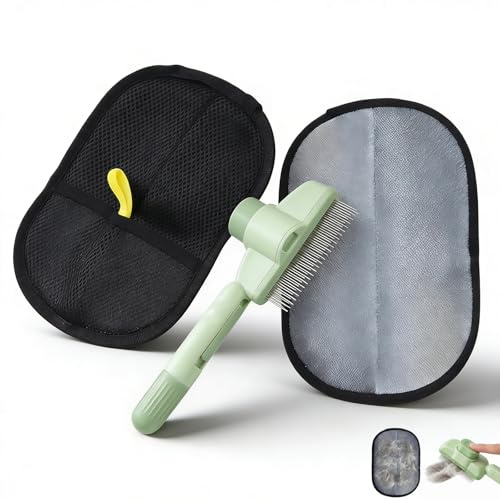 Brosses à poils et gant de toilettage pour chiens et chats - Pack de 2 anti-poils efficace