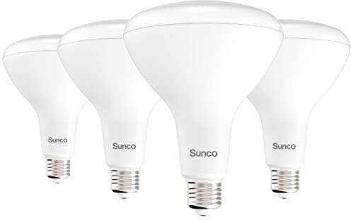 Sunco BR40 LED Light Bulbs, Indoor Flood Lights, Recessed Can Light Bulb, 1400 LM, 17W (100W Equivalent), 5000K Daylight, Dimmable, E26 Base, for Home, Bedroom, Kitchen UL 4 Pack