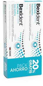 ISDIN Bexident Encías Uso Diario Pasta dentífrica con CPC + Cymenol, Reduce el sangrado y la inflamación por gingivitis en 2 días, Pack ahorro 20% Gratis, 2 x 125ml