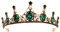 Benaton Kristallkrone Tiara, Grüne Kristallkrone Tiara, Vintage Grün Tiara Und Krone, Königin Krone Vintage Strass Stirnband, Grüne Haarschmuck Hochzeit Krone Geburtstag, Für Geburtstagsgeschenk