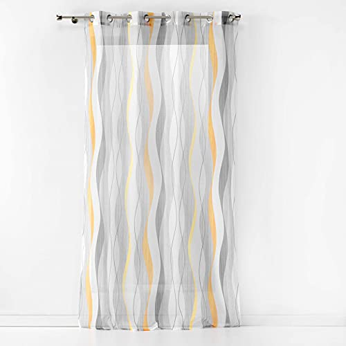Douceur d'Intérieur Douceur d'Interieur 140 x 240 cm Eyelet Curtains, Yellow