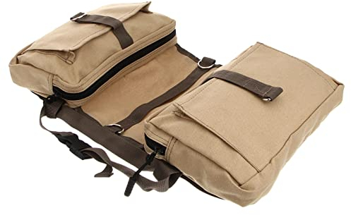 POPETPOP Hunde-Rucksack Khaki Verstellbare Satteltasche Für Mittelgroße Und Große Hunde Für Wandern Camping Und Outdoor-aktivitäten Mit Zwei Reißverschluss-fächern Und Verstellbaren
