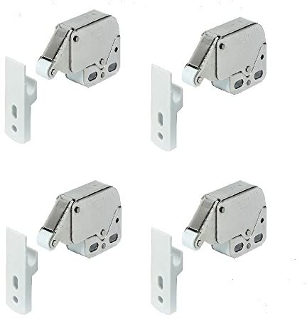 4 pezzi Mini chiusura a molla, chiusura automatica a molla, chiusura a scatto per cucina, armadio, armadio