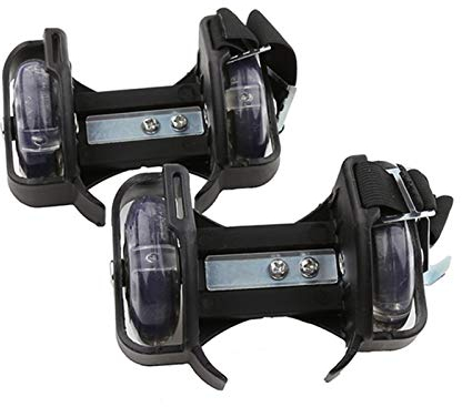 Inliner Rollen Bunte blinkende Rolle Whirlwind Pulley Flash Wheels Fersenrolle verstellbar Einfach Rollschuhschuhe for Kinder Erwachsene (Color : 50kg Black for Kids)