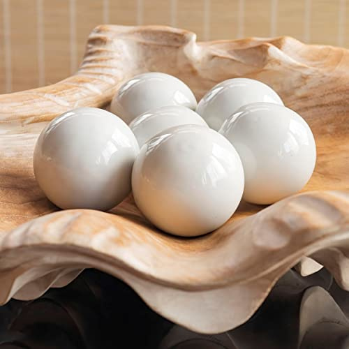 Red Lantern 3 White Porcelain Decorative Ball Set