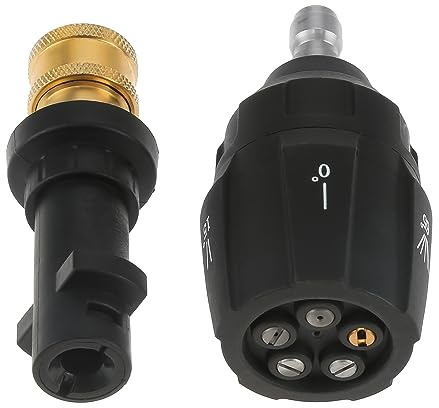 Hicello 5 in 1 Hochdruckreiniger Kraftspritzpistole mit 1/4 Schnellkupplung Schnellkupplung Schnellkupplung Adapter mit 5 in 1 Hochdruckreiniger Mehrstufige Hochdruckreiniger Pistole für Kärcher K2