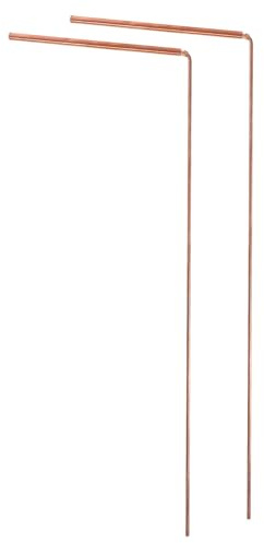 Happyyami Lot De 2 Tiges De Radiesthésie en Laiton 11.81 Pouces Baguettes De Sourcier Portables pour Recherche d'eau Et Exploration Spirituelle Facile