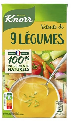 Knorr – Flüssige Samtige Gemüsesuppe mit 9 Gemüsesorten, 1 l – Drei Artikel