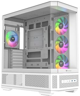 Thermaltake View 370 TG ARGB | Snow | Mid‑Tower Gaming‑Gehäuse | 3× 120 mm ARGB Frontlüfter & 1× 120 mm ARGB Rear | Tempered‑Glass‑Window | ATX‑Kompatibel