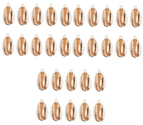 EXCEART 30 Stk jäckchen desouses Muschelohrringe selber machen Kaurischnecken Strand Halsketten Armband Schlüsselanhänger Muschelkette selber machen Shell-Schmuck-Accessoires
