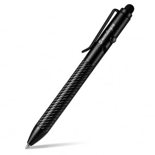 SMOOTHERPRO Stylus Kugelschreiber Druckmechanismus Leicht Langlebig Schwarz | Eingabestift, Touchstift, Signature Fast Reaction, Kompatibel mit iPad und Smartphones, für Büro, Schule, unterwegs