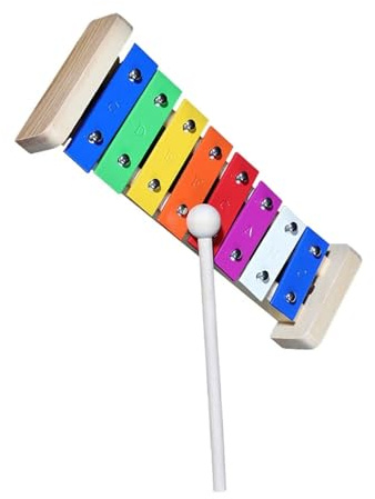 Glockenspiel Professionelles Glockenspiel-Schlaginstrument mit 8 Tasten und Farbtasten für Anfänger