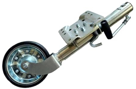 QICBYING Stützfuß Anhänger Abstellstützen - Stützrad Anhänger - Teleskop Stützrad, Schwerer Stützrad Anhänger, Stützlast 680 Kg, Einziehbar 26cm, 20cm Stahlringführungsrad, Wohnwagenanhängerrad
