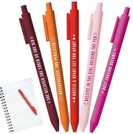 Bvizyelck 5 Stück Motivation Bleistifte Inspirierende Kugelschreiber Bleistifte Mit Gravur Zum Zeichnen Druckkugelschreiber Kulis Mit Schwarzer Tinte Für Mitarbeiter Kollegen Büro Schule Prüfung