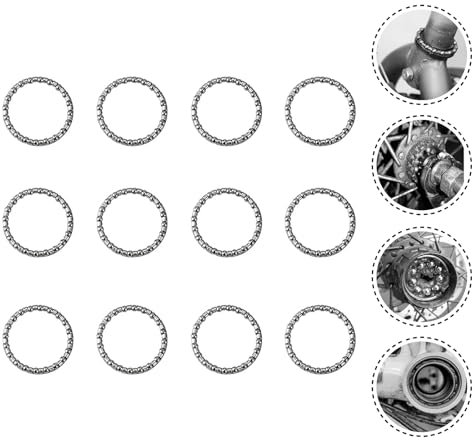 IUSOT 12 Stück Fahrrad Steuersatz Kugellager, 40mm Lenkkopflager, Kugellager für Fahrrad Steuersatz, für Mountainbike und Citybike, Fahrradkurbellager, Tretlager und Vorderrad Käfigkugellager