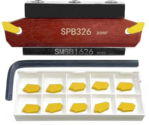 ASZLBYM Nutenschneiden Werkzeug Schneidwerkzeuge SPB326 / SPB26-3 Schneidebrettwerkzeuge，Und 12pcs SP300 3mm Wendeschneidplatten aus Hartmetall，Und 1pc SMBB1626 Trennmesserhalter. | metall drehbank werkzeug mit hartmetall cnc drehmaschinen halterung hartmetall einsätze Werkzeugmaschinenbearbeitung