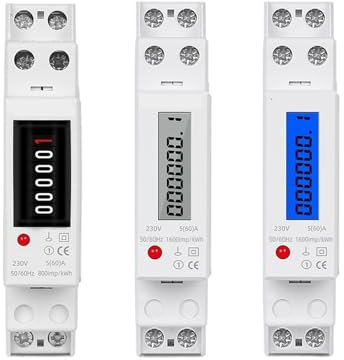Wattmètre numérique monophasé 18mm, 1P, 2 fils, consommation d'énergie, compteur d'énergie analogique, kWh AC 230V 50Hz, LCD, montage sur Rail Din électrique(Analog)