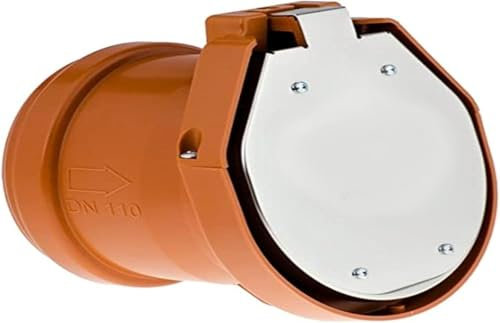 WYSKONT Rückstauklappe DN 110 Rückstauverschluss DN110 Rückstauverschluss Mit Edelstahlklappe mit Dichtgummi Rückschlagventil Endklappe Rohrklappe Rückstauklappe 110mm (DN110)