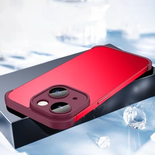PYYLTTP Coque de Luxe en Silicone Souple avec Protection d'objectif et Coussinet d'angle pour iPhone 16 15 Pro Max, Coque de téléphone Antichoc pour iPhone 16 15 14, Rouge, pour iPhone 11 Pro