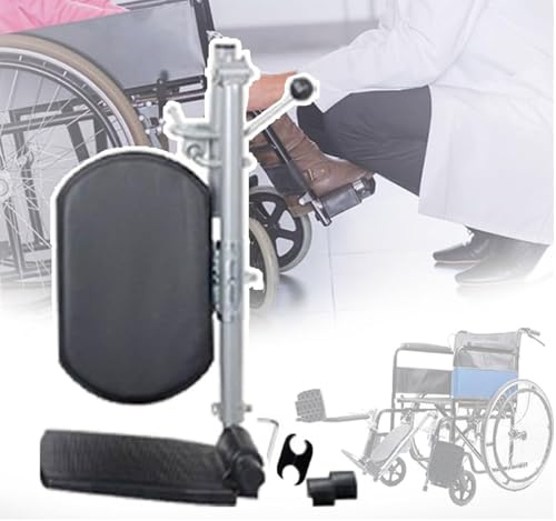 OZTYSGXM Rollstuhl-Beinstütze, universelle Rollstuhl-Beinstütze mit gepolsterter Fußstütze, verstellbarer Winkel 90°-180°/einfache Reinigung, passend für die meisten Standard-Rollstühle, rechts