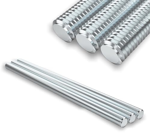 Tige Filetée Entièrement, Paquet de 5 Entièrement Fileté Goujons M8 x 300 mm, Tiges Entièrement Filetées, Tiges Rondes Solides en Acier Inoxydable 304 pour Bricoleurs