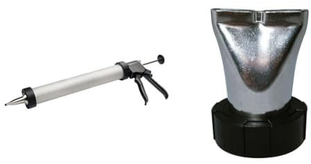 DLZFUDTY Insaccatrice per Salsiccia Elettrica,Insaccatrice Cannone A Scatti con Ugelli E Spazzola, in Alluminio Anodizzato E Acciaio Inossidabile(Jerky Cannon+Jerky Nozzle)