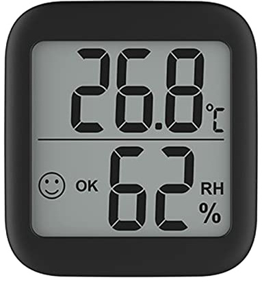 Digital Hygrometer With LCD Display Electronic Humidity Temperature Meter-Gauge With Magnet & Holder