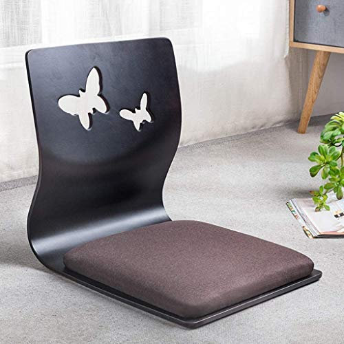 Japanischer Beinloser Bodenstuhl – Holz-Meditations-Erkerfenster, Lounge-Stuhl, gemütliche, faule Couch zum Lesen und Fernsehen, ergonomische Rückenlehne für ultimativen Komfort