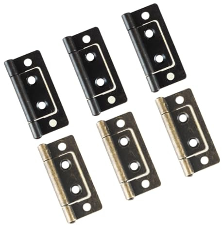 SHINEOFI Charnière De Sous-porte Silencieuse Épaissie En Fer Et Cuivre, Charnière Plate Antirouille Pour Porte à Feuilles Mobiles, 6 Pièces Usage Maison Et Bricolage