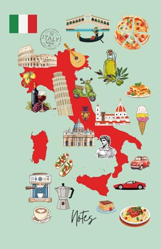 Notizbuch Italien Notes: Italien Notizbuch / Notebook Italy / liniert, 100 Seiten, ca. A5 / Journal für Italien-Fans / ideal als Notizheft, ... Schreibheft auf Reisen und zu Hause