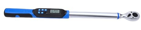 SUPYINI Llave de torsión digital de 1/2 accionamiento, 10 a 200 Nm, llave electrónica ajustable con pantalla LCD y zumbador, para aplicaciones industriales profesionales