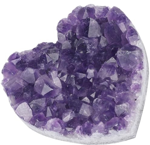 ULTECHNOVO Ornamento da Scrivania in Pietra di Cristallo di Ametista Naturale Piccolo Ammasso di Cristalli Viola 3-4 CM Decorazione da Tavolo per Casa e Ufficio Pietra di Cristallo