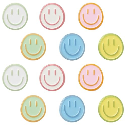 Set di 12 magneti per frigorifero, in resina espressiva, magnetici colorati, per frigorifero, per accessori da frigorifero, cucina, ufficio, 1 pezzi