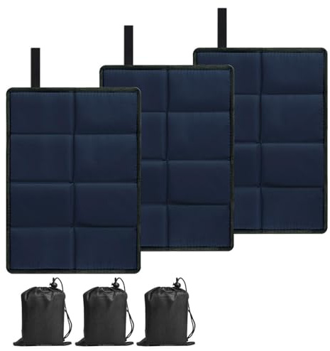 Megcdtr Sitzkissen Outdoor, 3 Stück Thermo Sitzkissen Faltbar, Sitzunterlage Outdoor mit 3 Aufbewahrungstasche, Solierte Thermo Sitzunterlage Outdoor, Ideal für Picknick Freien Camping Wandern