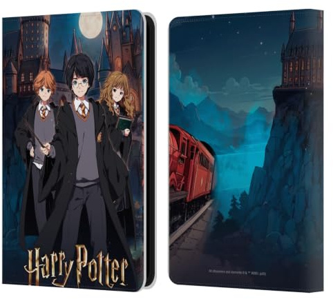 Head Case Designs Offizielle Harry Potter Ron, Hermione Und Harry Anime Feier Leder-Wallet-Hülle Kompatibel mit Amazon Kindle 11th Gen 6in 2022