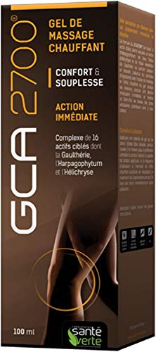 GCA 2700 gel - Gel Chauffant qui réunit 16 actifs ciblés dont l’ Harpagophytum, l’ Hélichryse et la Gaulthérie - Tube de 100ml