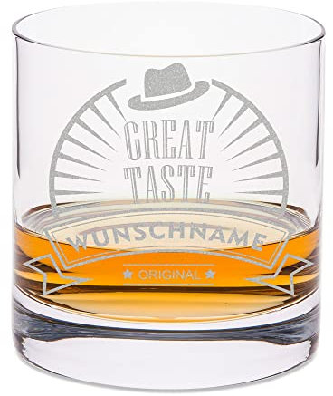 Leonardo Graviertes Whiskyglas - Great Taste 2.0 - Personalisiert mit Name & Jahr - Originelles Geburtstagsgeschenk Männergeschenk - Geschenk für Papa Vater Opa zum Vatertag Geburtstag
