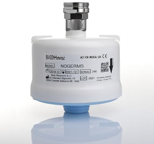 BIOHome Filtre purificateur d'eau pour robinet avec raccord de 24 m mâle. Élimine les bactéries, champignons – Filtres anti-bactéries, durée de vie 62 g.