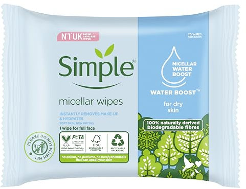Simple Micellar Wipes 20