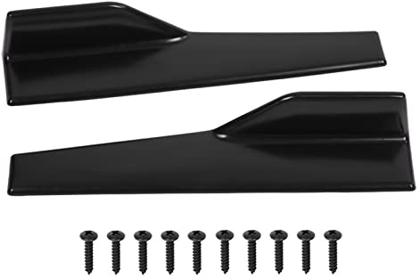Qqmora Auto Seitenschweller 2 STK. Auto Universal Glossy Schwarz Seitenrock Rocker Splitter Winglet Wings Canard Diffusor Ersatzteile,Seitenfl¨¹Gel und Paneele