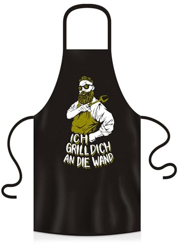 YORA Grillschürze für Männer Vatertagsgeschenk - Kochschürze lustig [inkl. Urkunde] - lustige Geschenke zum Vatertag - Geschenkideen Opa & Papa - Leute